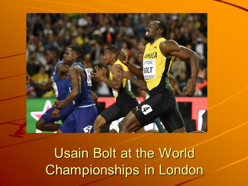 Usain Bolt at the World Championships in London